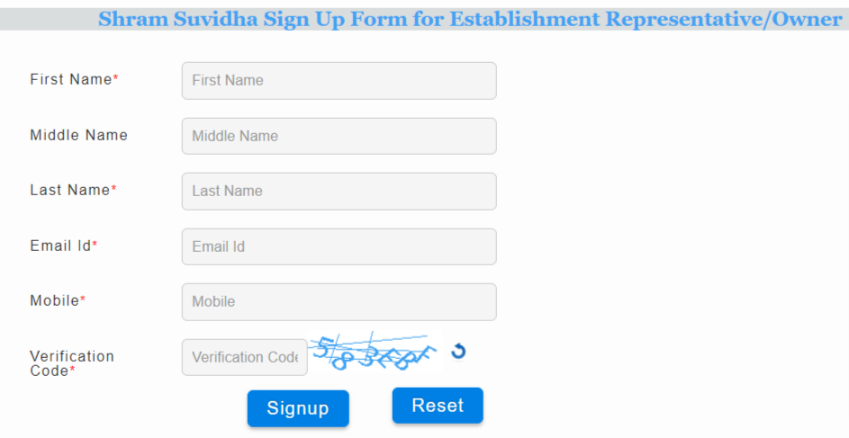 Create Shram Suvidha Account