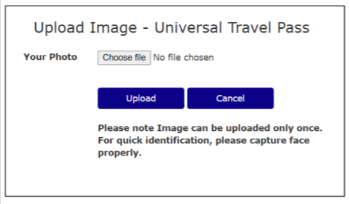 Universal Travel Pass Online Registration Process 